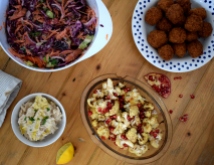 The perfect vegetarian dinner spread - healthy and filling - Crumbs and Roses blog